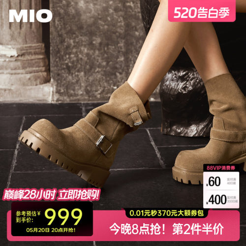 MIO米奥阔筒堆堆靴西部靴