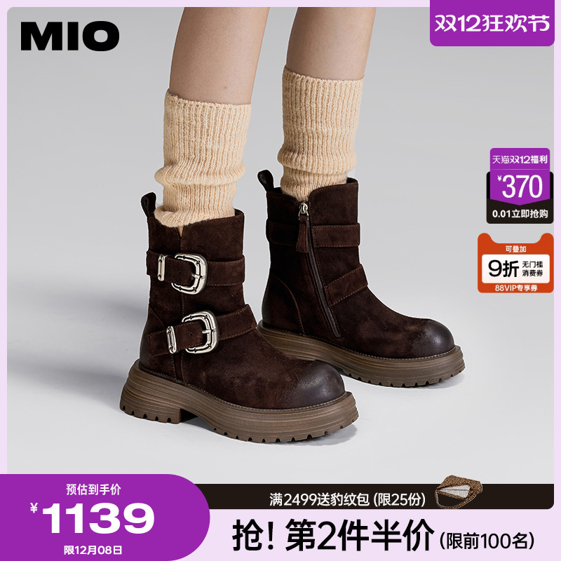 米奥时尚酷飒西部靴女