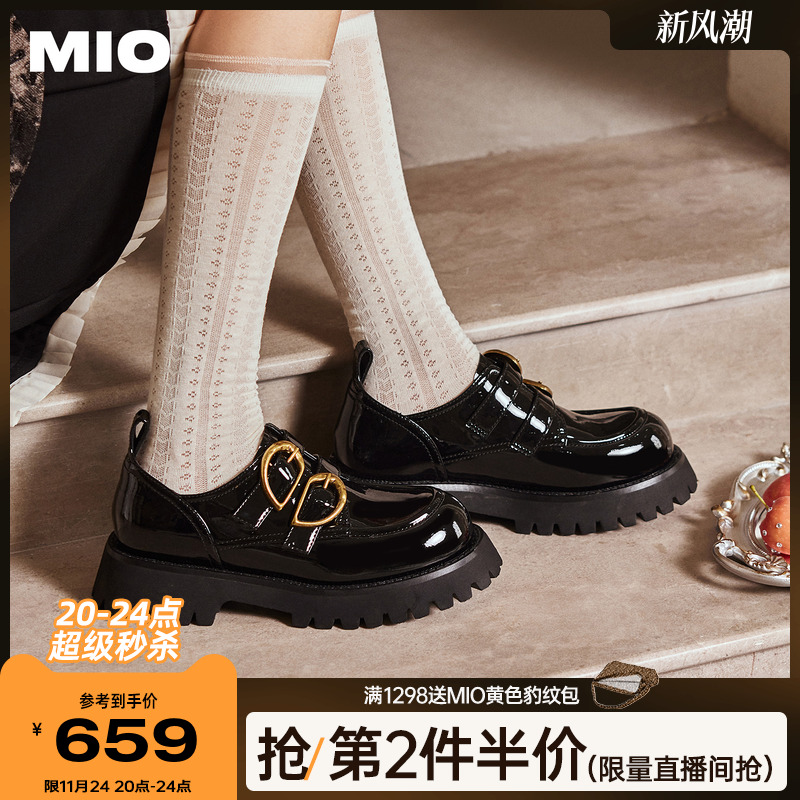 赵昭仪同款MIO米奥厚底乐福鞋