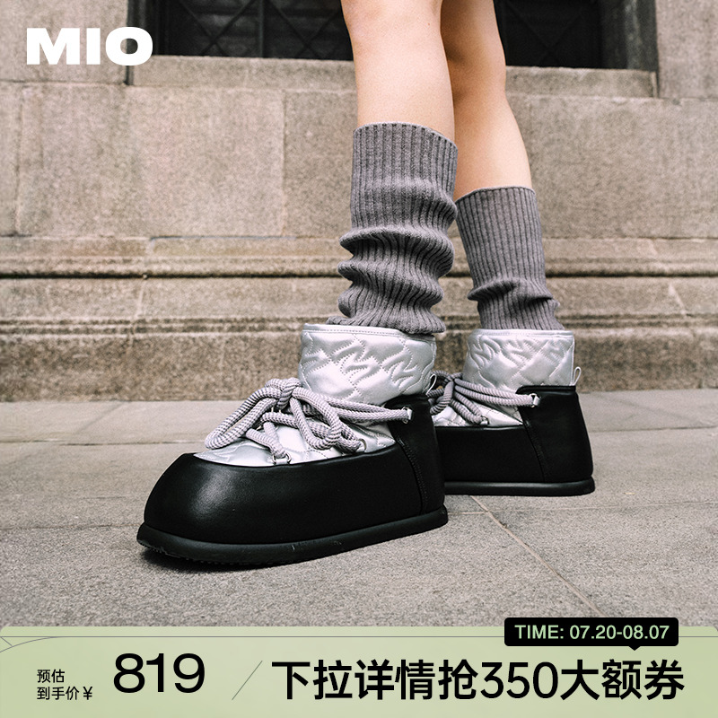 圆憨包容靴型  流动M字缝线点缀
