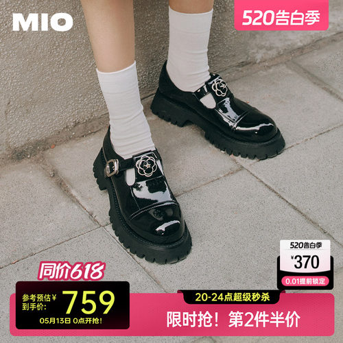 复古山茶花玛丽珍鞋MIO显高厚底