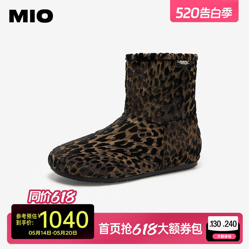 MIO米奥雪地靴2025冬季新款保暖舒适时尚短筒女鞋靴子