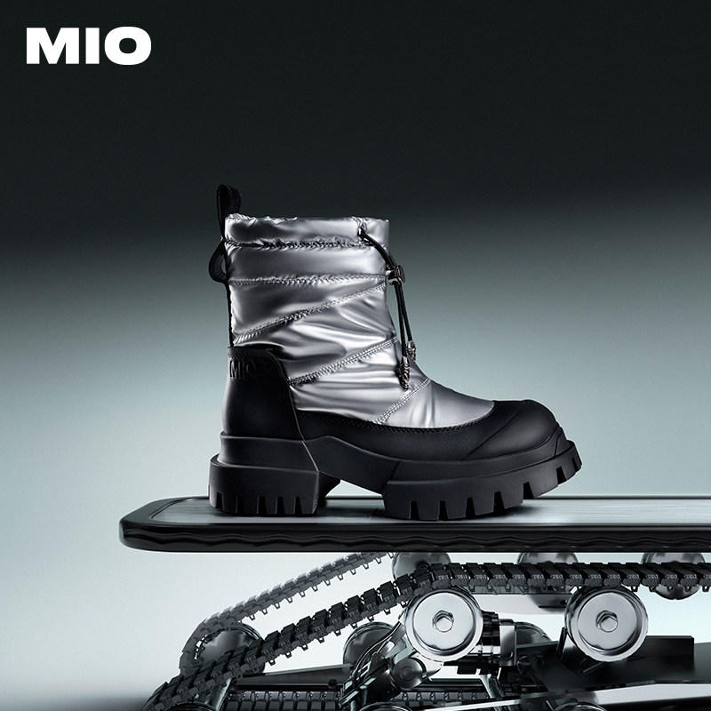 【直播】MIO米奥束带雪地靴厚底圆头休闲保暖时尚女短靴