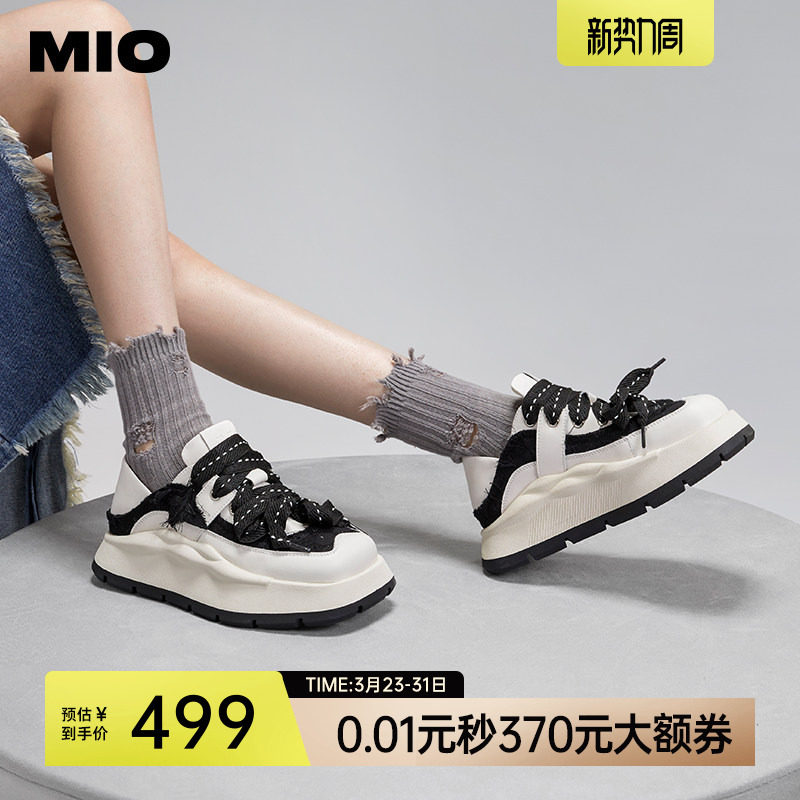 MIO米奥官方旗舰店大头运动鞋女面包鞋增高小白鞋厚底板鞋溶解鞋