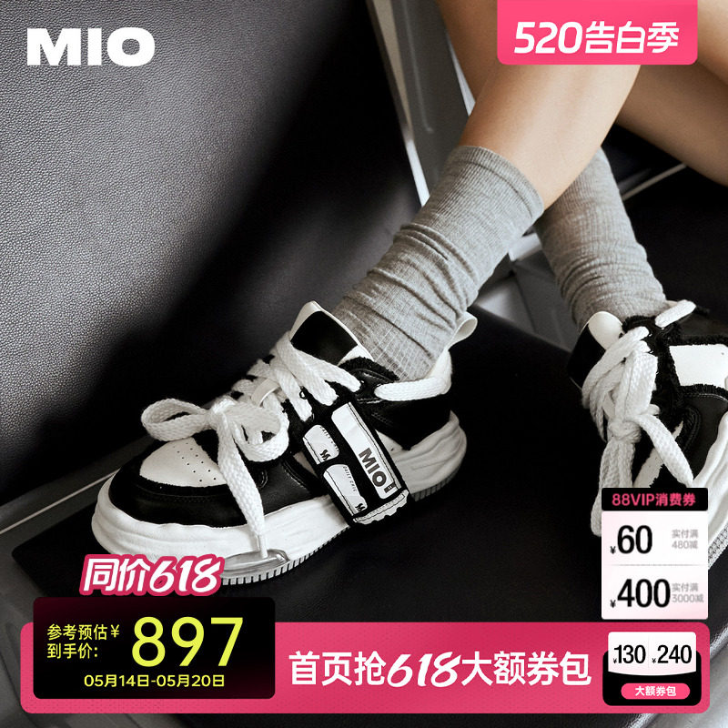 李昀锐同款MIO米奥女鞋小白增高休闲鞋厚底板鞋运动情侣溶解男鞋