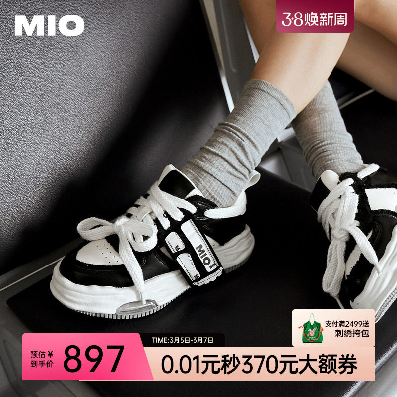 李昀锐同款MIO米奥女鞋小白增高休闲鞋厚底板鞋运动情侣溶解男鞋