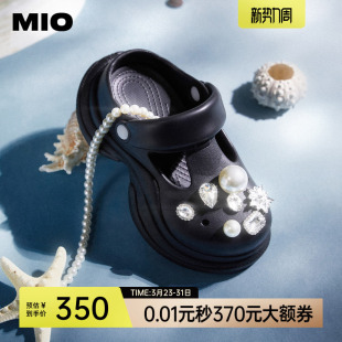 沙滩鞋 MIO米奥洞洞鞋 厚底增高凉鞋 户外凉拖鞋 休闲拖大头拖 女夏款