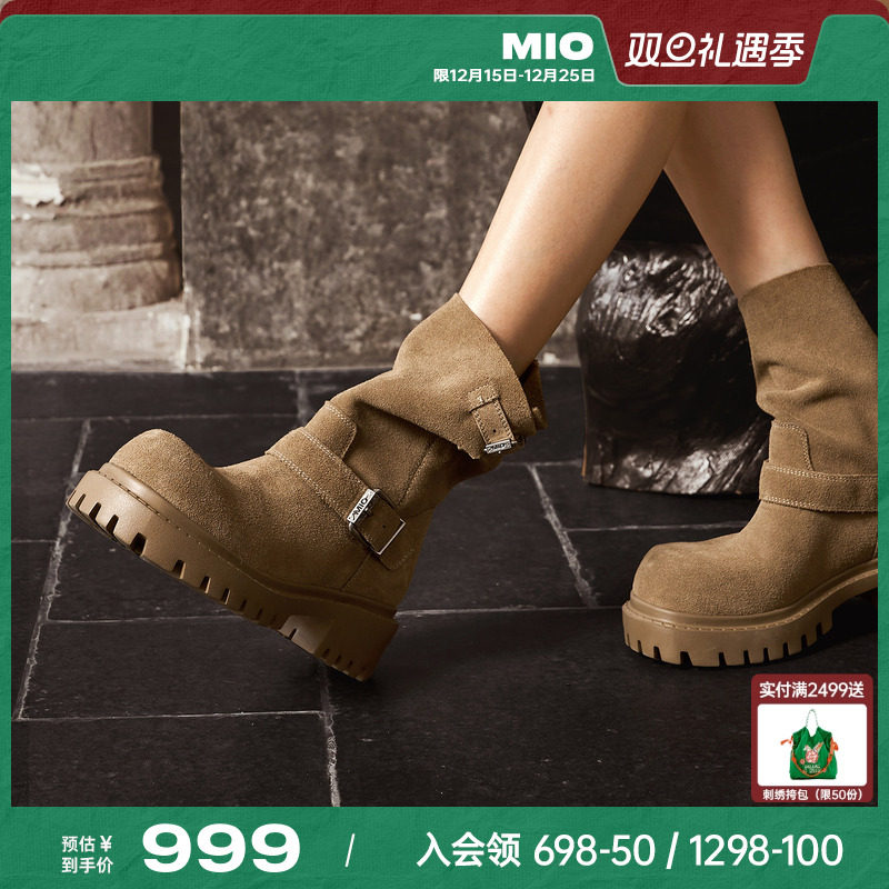 MIO米奥阔筒堆堆靴西部靴