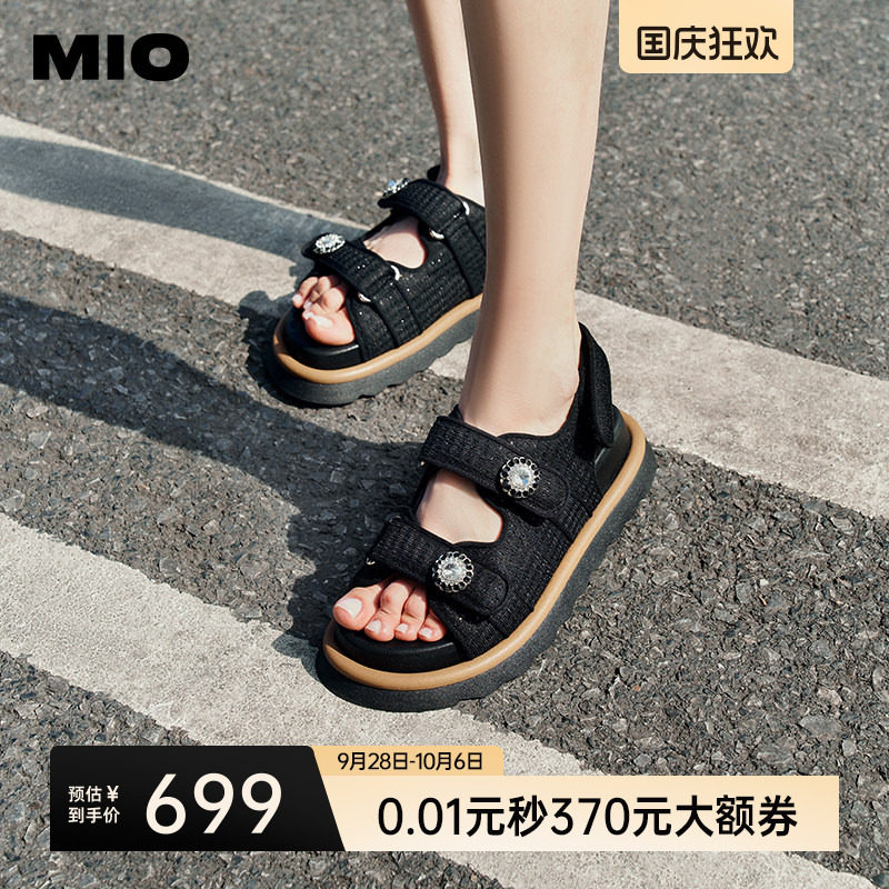 米奥休闲凉鞋MIO厚底休闲凉鞋图片