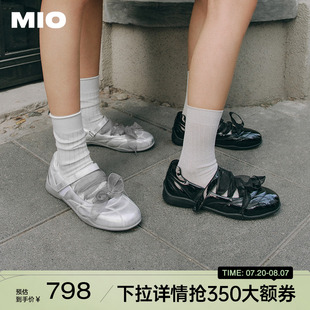 赵昭仪同款 新款 MIO米奥2025春季 甜美玛丽珍鞋 绑带时尚 芭蕾鞋