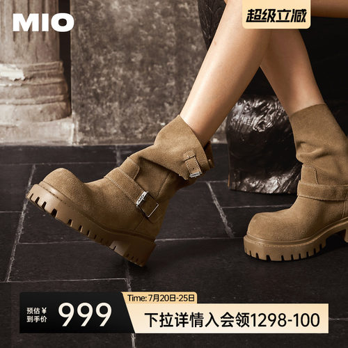 MIO米奥阔筒堆堆靴西部靴