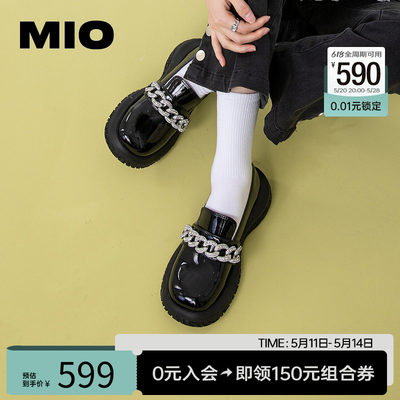 MIO2022年春季厚底英伦风乐福鞋