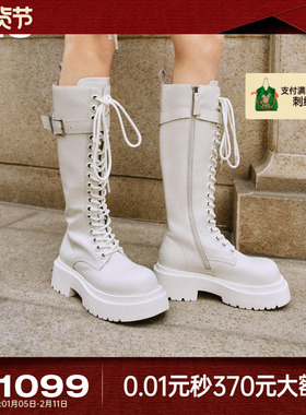 孟子义迪丽热巴同款MIO米奥冬加绒保暖长筒靴骑士酷瘦瘦靴烟筒靴