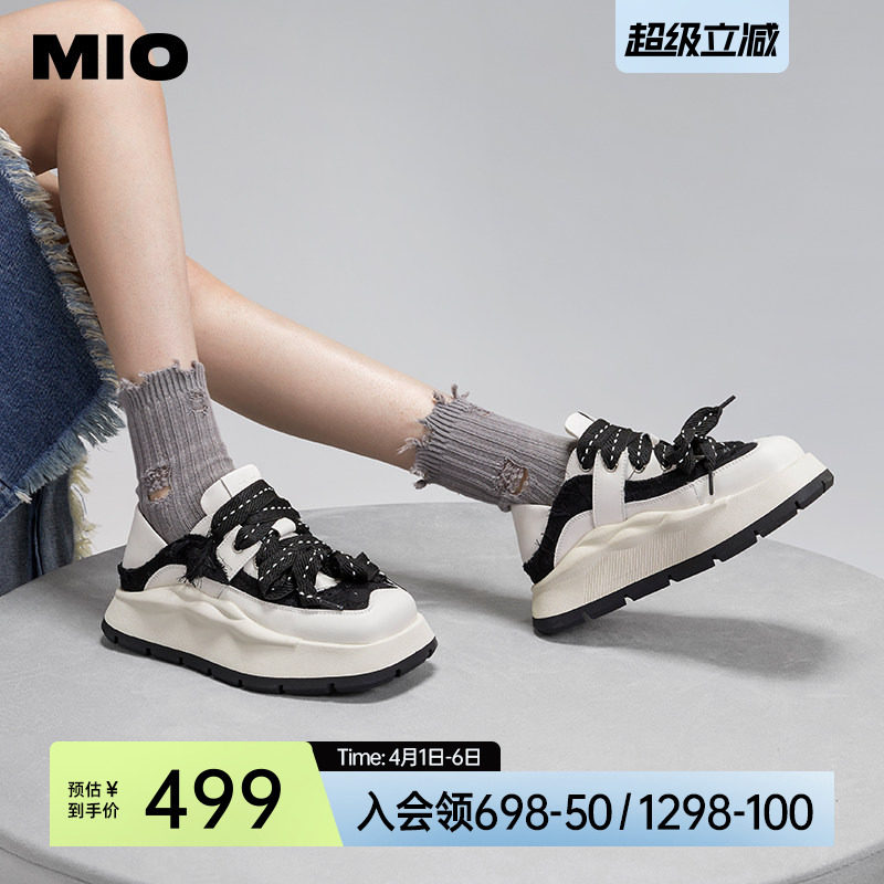 MIO米奥官方旗舰店大头运动鞋女面包鞋增高小白鞋厚底板鞋溶解鞋