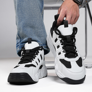 特大码男鞋45网面宽楦运动鞋46大号男款老爹鞋47休闲跑步鞋子男48