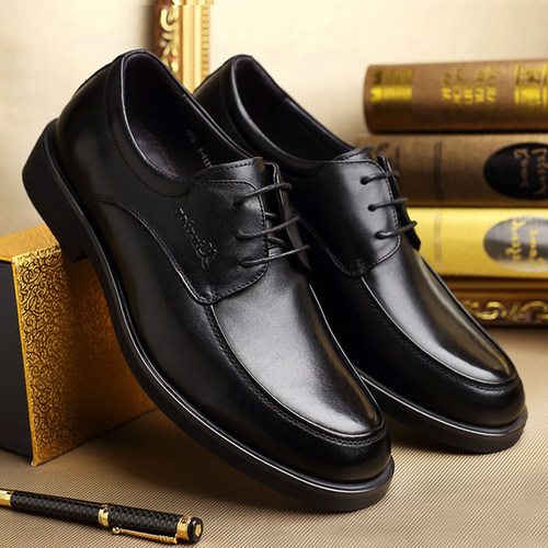 【大码加宽商务休闲皮鞋新郎靴】