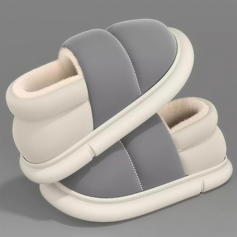 【冬季大码男鞋加绒休闲棉拖鞋】