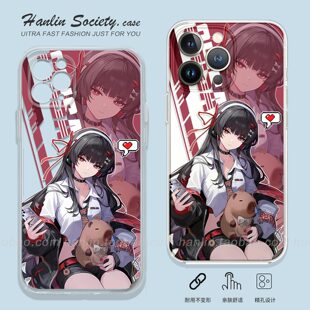 OPPOReno15红米K90创意IQOOZ10Turbo荣耀400小米手机壳 气质少女鸣潮千咲适用iPhone17promax华为Pura80二次元