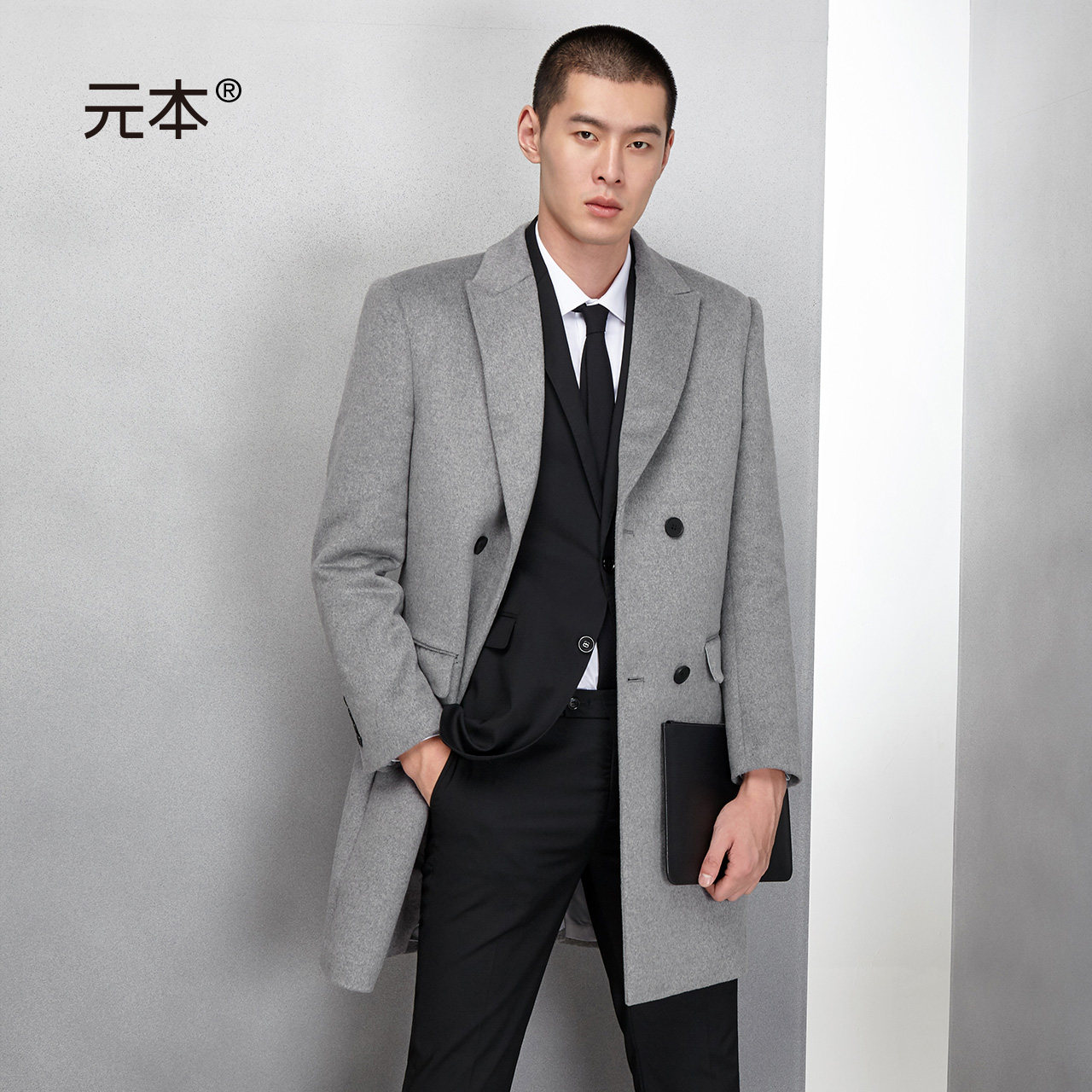 元本 2022冬枪驳头双排扣大衣 男士中长款修身羊毛呢外套在类目 男装, 毛呢大衣中 - 来自Buy2taobao.com提供专业的淘宝代购服务