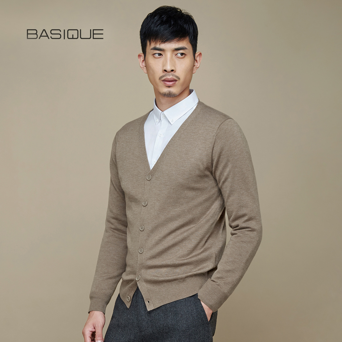 4色优质开衫元本商务基础款毛衣