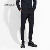 纯棉九分裤 本秋季 男修身 微锥小脚长裤 3色 直筒垂感休闲西裤 元