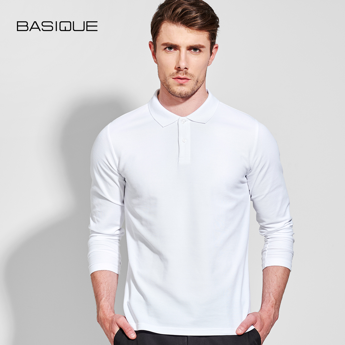 元本春装新款POLO衫珠地棉打底