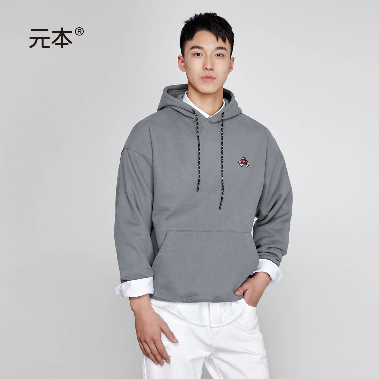 元本秋季加厚款宇航员落肩潮刺绣