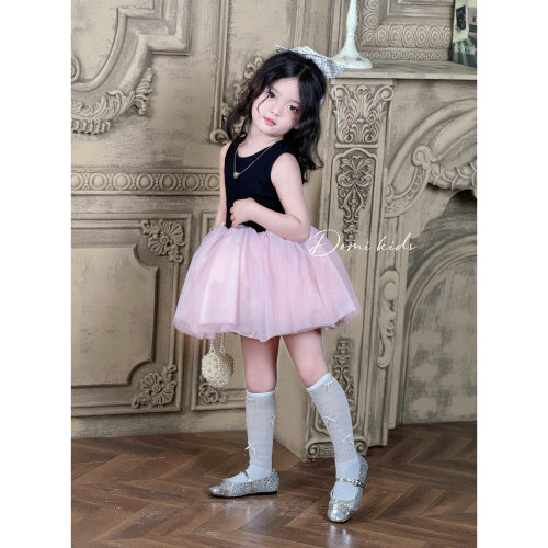 女童夏季新款公主芭蕾拼接连衣裙