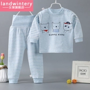 Đồ lót cotton cao eo chăm sóc bụng bé gái bé trai quần legging trẻ em quần áo mùa thu bé quần áo mùa thu phù hợp với màu cotton - Quần áo lót