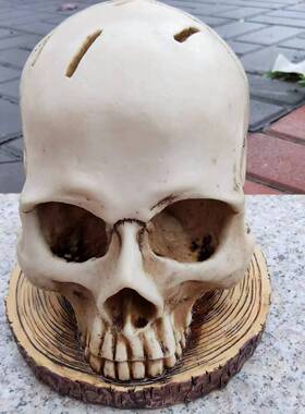 庭院人摆件万圣节雕塑花盆装饰木乃伊新品跨境创意工艺品打坐骷髅