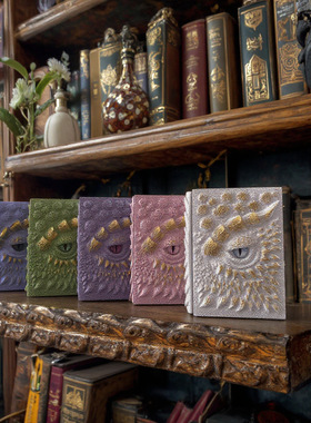 新版清晰奶油配色独立站树脂龙之书Animated Dragon Book恶魔之眼