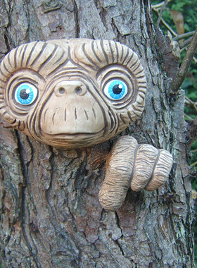 ET外星人树脂挂件挂饰园林摆件装饰外星人翻墙挂件树脂花园装饰