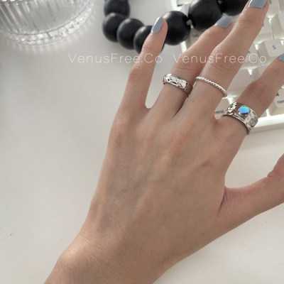 月光石.925一抹马尔代夫戒宽