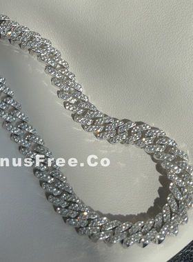 项链闪晕重磅进口古巴满钻长短