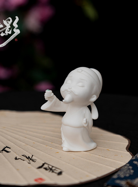 高端摆件德化白瓷家居摆件复古