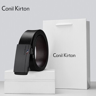 C&K皮带男真皮无牙自动扣商务休闲男士腰带高档裤带