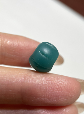 大孔道湖水蓝老琉璃瓜珠11.6mm 手串念珠多宝老珠diy配珠单珠 242