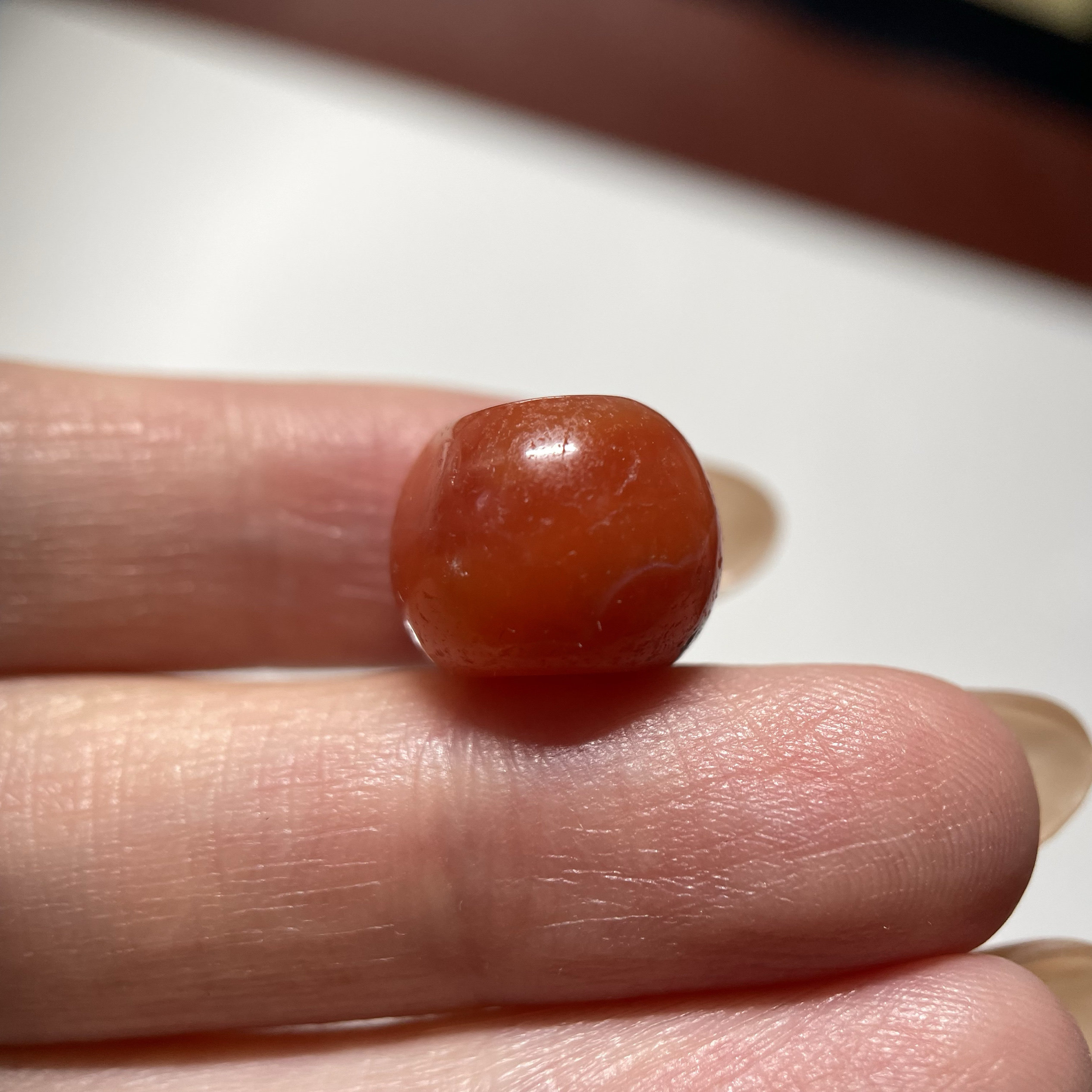 藏地老樱桃红南红桶珠13.5mm 多宝老珠星月紫檀金刚念珠配珠 335