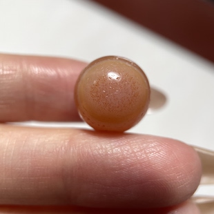 百年满朱砂带眼睛老红玛瑙单珠13.4mm 1631 高油高润多宝diy老珠