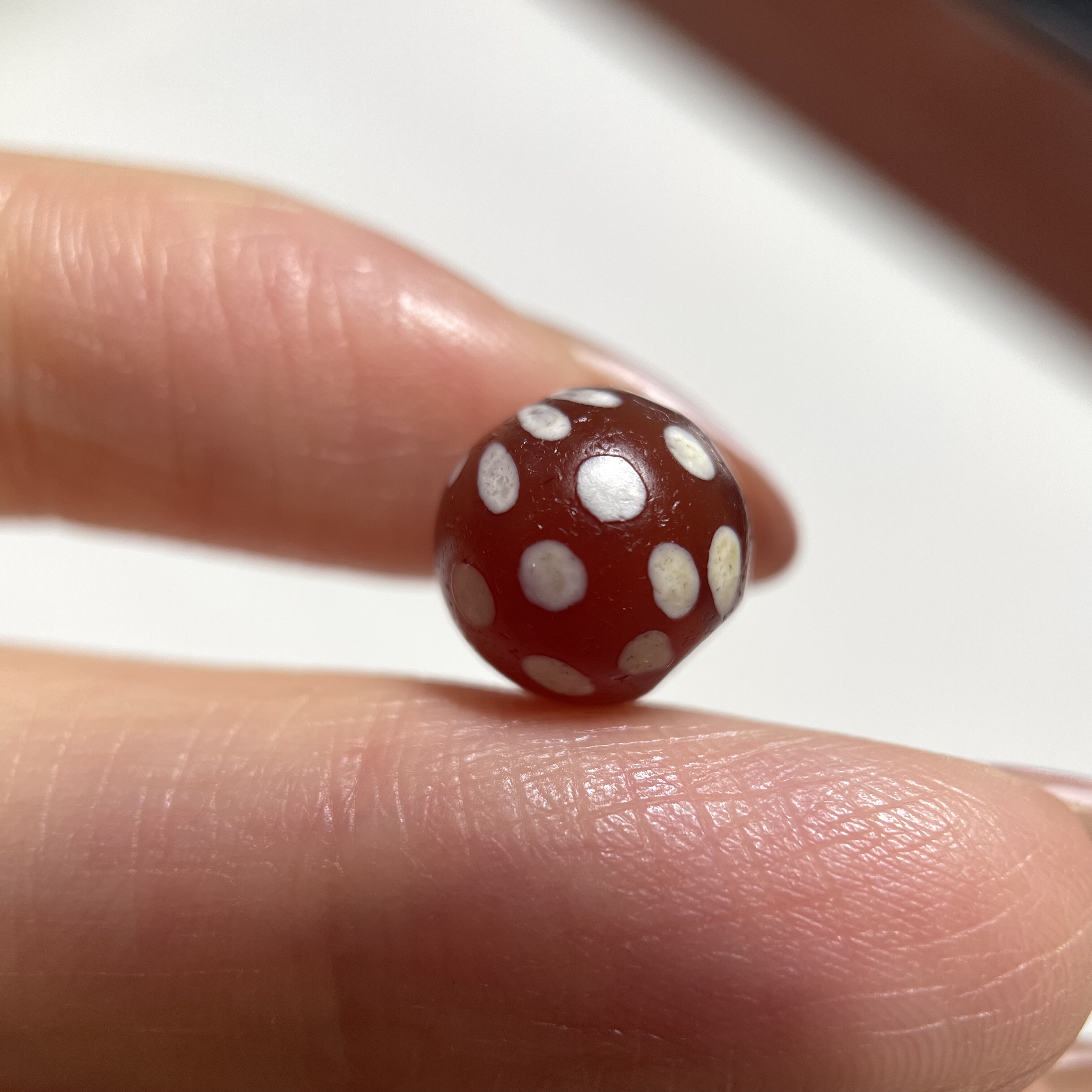 西亚百年红玉髓镶蚀满天星圆珠9.9mm念珠手串多宝diy老珠单珠1154