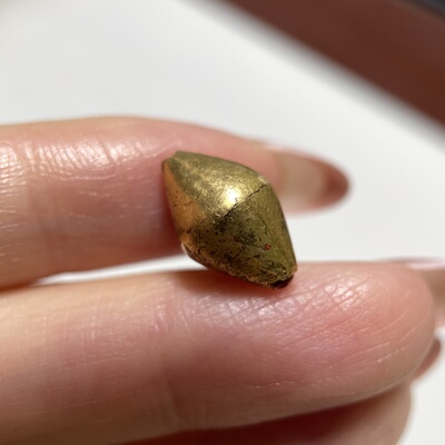 西亚千年老黄金朱砂胎金皮金珠8.6mm念珠手串多宝老珠diy配珠1163
