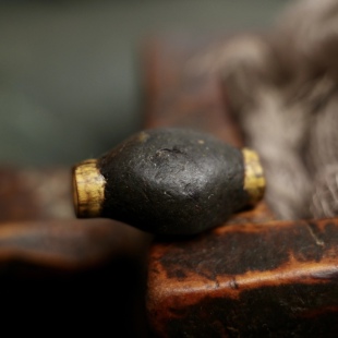 藏地西藏随身老惹呼拉19.6mm 原生态大磨损小元素配珠配饰老珠935