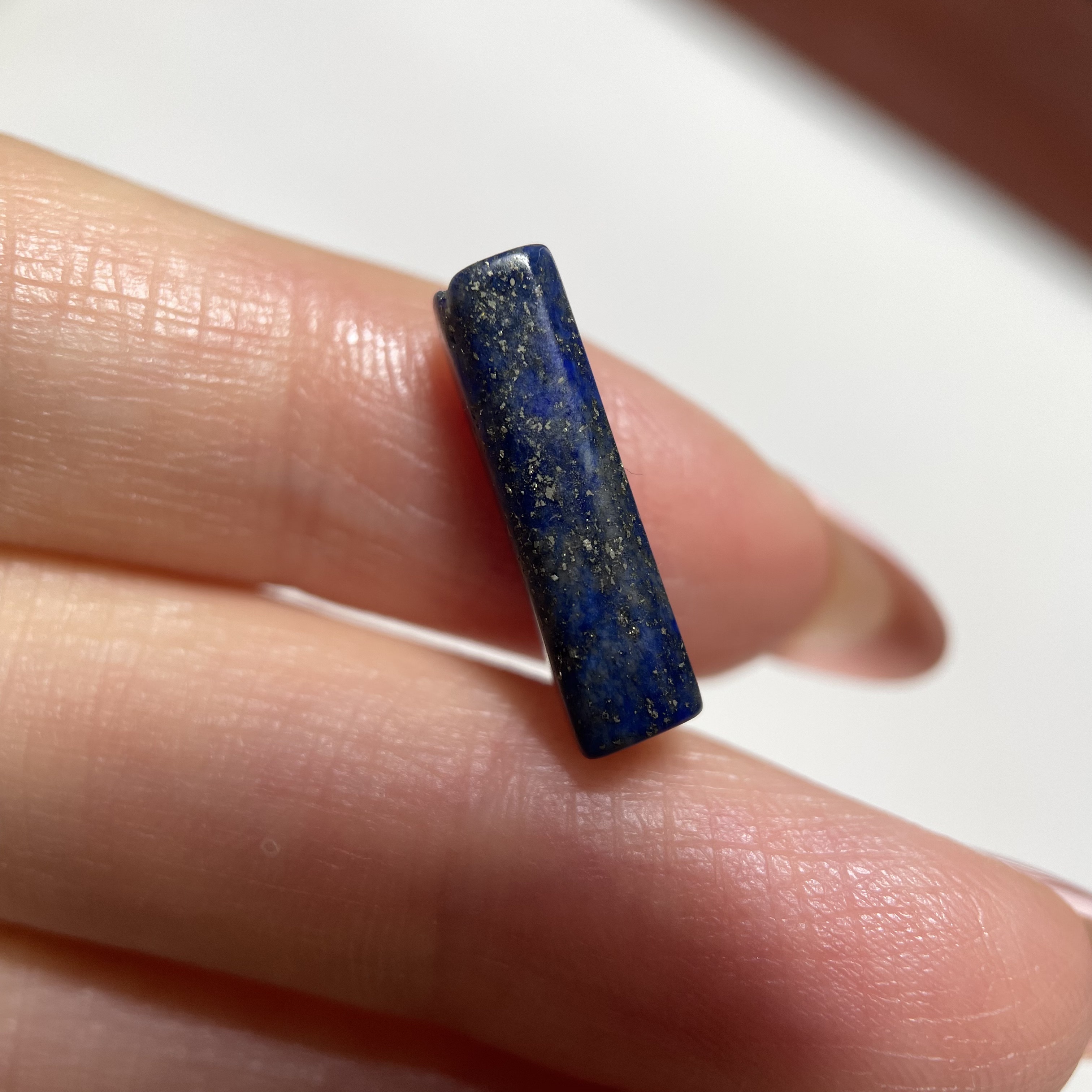 西亚老青金石小管珠16.6mm 星月紫檀念珠手串diy老珠配珠配饰 805