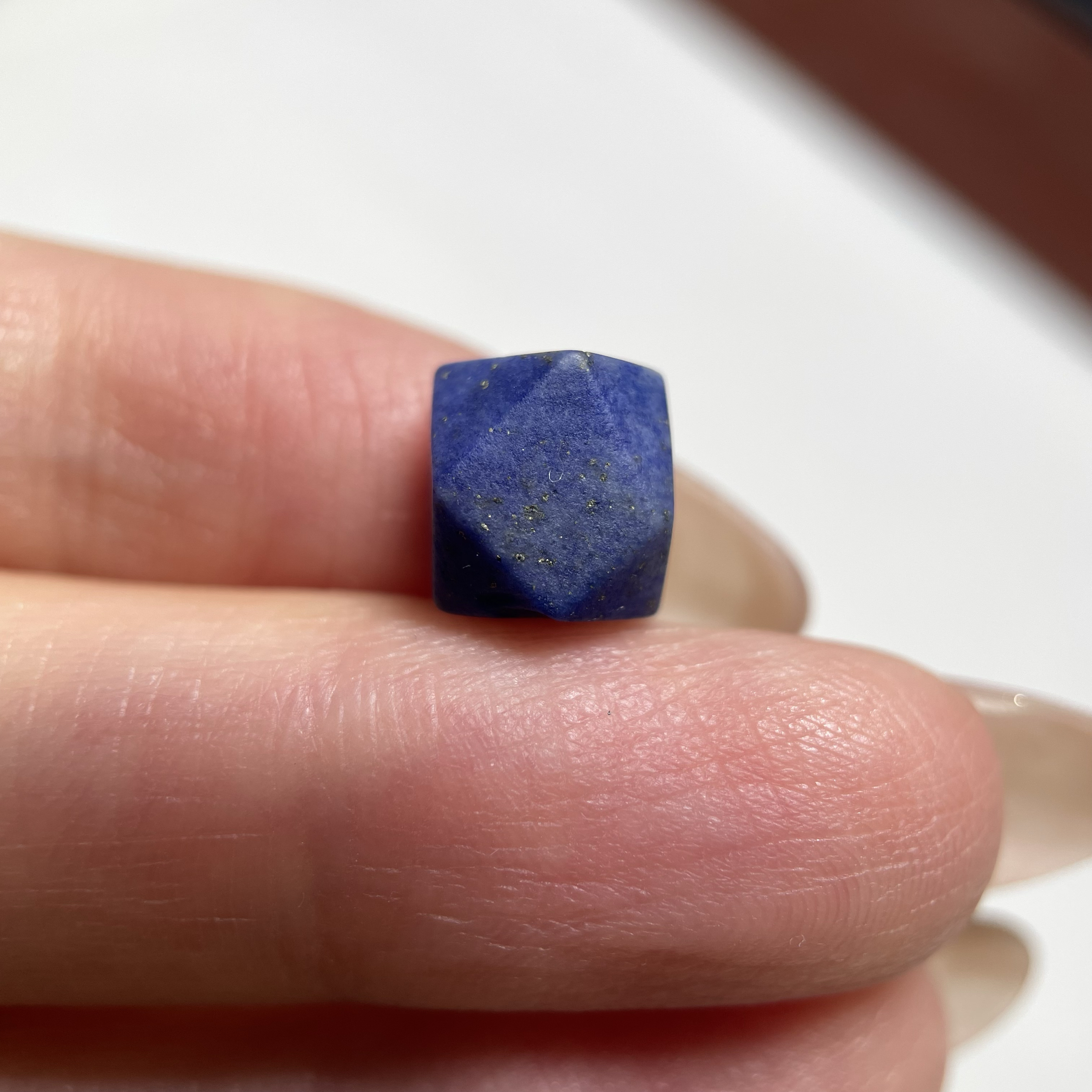 西亚老青金石多棱珠8.5mm 星月紫檀念珠手串diy老珠配珠配饰 80