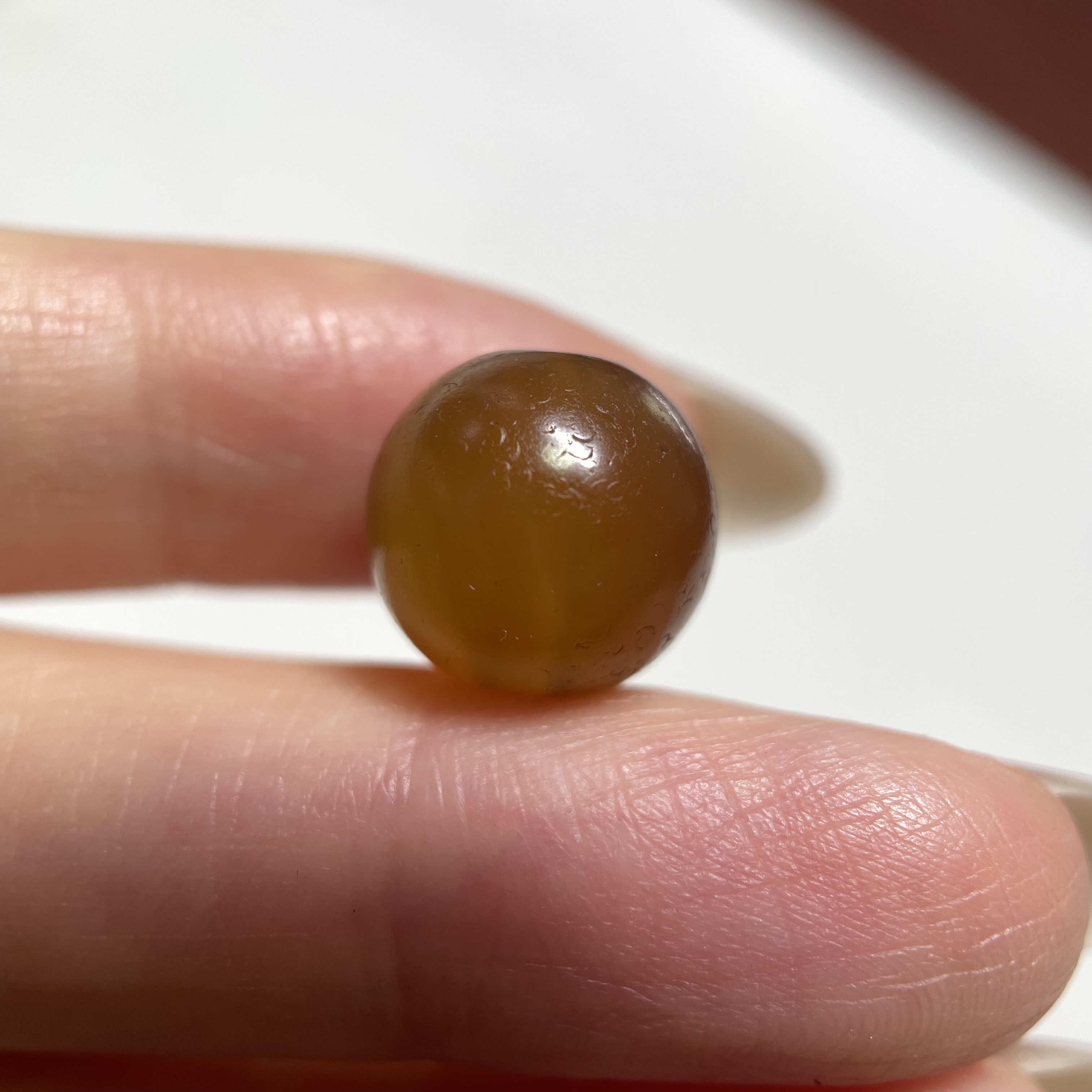 藏传清代糖色油润玛瑙圆珠12mm念珠手串星月紫檀配珠配饰老珠1295