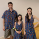 一家三口碎花衬衫 夏装 母子母女裙洋气沙滩裙度假风 复古亲子装 法式