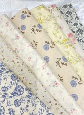 【福袋】春夏色织条波点印花提花印花布料纯棉小清新韩系女装家居