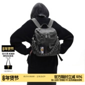 简着 原创 小号里斯林肯古锈绿多口袋辣妹铆钉机车Y2K单肩双肩包