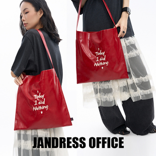 today did 简着25SS 系列 巴顿红 nothing 单肩购物袋 原创