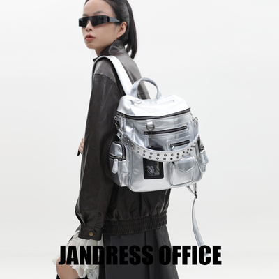 简着里斯林肯多口袋拉链双肩包